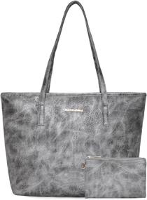 img 4 attached to Montana West Leather Shoulder Handbags Women's Handbags & Wallets - Hobo Bags