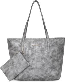 img 3 attached to Montana West Leather Shoulder Handbags Women's Handbags & Wallets - Hobo Bags