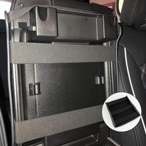 img 1 attached to 🔝 D-Lumina Center Console Armrest Cover for Dodge Ram 1500 2500 3500 2009-2018 - Upgraded Anti-Slip Cushion in Black PU Leather
