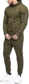 img 3 attached to Men'S Hooded Athletic Sweatsuits - 2 Piece Casual Jogging Track Sets From WZIKAI