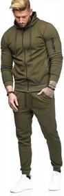 img 1 attached to Men'S Hooded Athletic Sweatsuits - 2 Piece Casual Jogging Track Sets From WZIKAI