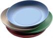 set of 4 lightweight wheat straw dinner plates - 10 inches, unbreakable, dishwasher and microwave safe, bpa-free, ideal for children, toddlers, and adults logo