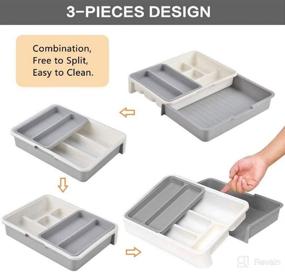 img 2 attached to Silverware Organizer Cutlery Storage Expandable