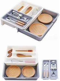 img 4 attached to Silverware Organizer Cutlery Storage Expandable