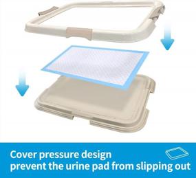 img 3 attached to 🐾 Pawise Puppy Pad Holder - Dog Pad Tray for Training Pads, Pee Pad Holder for Puppy Pads, 23.5"x23.5" Size