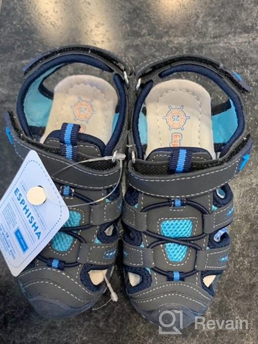 img 1 attached to Esphisha Little Boys' Outdoor Sandals - Toddler Shoes for Outdoor Activities review by Dale Hing