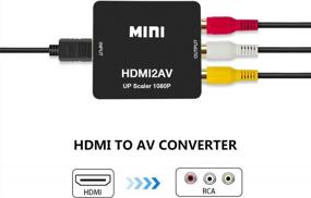 img 3 attached to Преобразователь HDMI в RCA HDMI в AV 1080P HDMI в 3RCA CVBs Композитный видео-аудио адаптер поддерживает PAL NTSC на телевизоре VHS VCR DVD-рекордеры