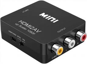 img 4 attached to HDMI To RCA Converter HDMI To AV 1080P HDMI To 3RCA CVBs Composite Video Audio Adapter Supports PAL NTSC On TV VHS VCR DVD Recorders