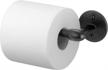wall-mounted toilet paper roll holder and dispenser with matte black finish - holds and dispenses one roll, easy installation with included mounting hardware - bathroom storage solution by mdesign logo