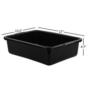 img 3 attached to 🗄️ Pack of 4 Teyyvn Plastic Utility Commercial Containers