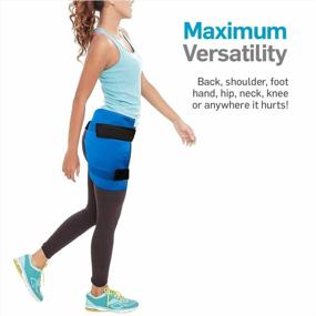 img 2 attached to NatraCure Universal Large Reusable Gel Cold Pack Ice Wrap With Straps For Shoulder, Back, Knee, Hip, Elbow And Ankle - 717-RET - Pain Relief Of Injuries, Swelling Aches Bruises Sprains