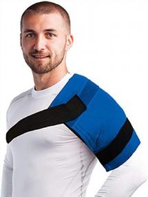 img 4 attached to NatraCure Universal Large Reusable Gel Cold Pack Ice Wrap With Straps For Shoulder, Back, Knee, Hip, Elbow And Ankle - 717-RET - Pain Relief Of Injuries, Swelling Aches Bruises Sprains