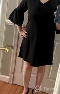 img 1 attached to BELONGSCI Women'S Dress Sweet & Cute V-Neck Bell Sleeve Shift Dress Mini Dress review by Rail Basri
