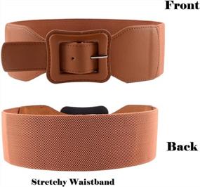 img 2 attached to ALAIX Fashion Elastic Wide Waist Belt Waistband - Stretchy Belt For Women'S Dresses, Jumpsuits, And Coats