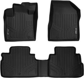 img 4 attached to 🚗 SMARTLINER All Weather Custom Fit 2 Row Black Floor Mat Liner Set for 2015-2018 Nissan Murano (Excluding 2017.5 Models)