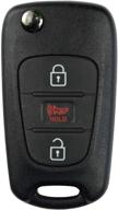 premium replacement remote keyless fob key case (shell) for 2012 2013 kia rio soul tq8-rke-3f02 logo