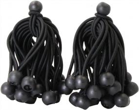 img 4 attached to Secure Your Load With Joneaz Black Ball Bungees - 50 Pack Of 4 Inch Tie Down Cords With 1 Inch Ball & UV Resistance