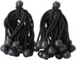 secure your load with joneaz black ball bungees - 50 pack of 4 inch tie down cords with 1 inch ball & uv resistance logo