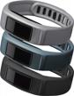 3 pack ibrek compatible garmin vivofit 2 replacement bands w/ metal clasp for women & men - small to large (6.2-8.2 in) - black, gray, slate logo