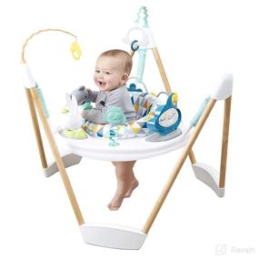 img 3 attached to 🌳 Woodland Wonder Evenflo Exersaucer with Wood Frame Jumper