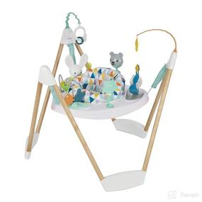 img 4 attached to 🌳 Woodland Wonder Evenflo Exersaucer with Wood Frame Jumper