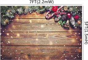 img 2 attached to Запечатлейте волшебные моменты с помощью HUAYI 7X5Ft Рождественский деревянный фон для фотосъемки