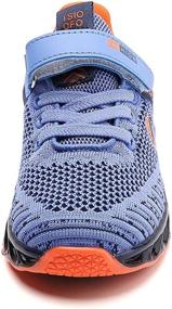 img 1 attached to 👟 Breathable Knitted Athletic Girls' Sneakers: Athletic TSIODFO Shoes