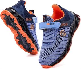 img 4 attached to 👟 Breathable Knitted Athletic Girls' Sneakers: Athletic TSIODFO Shoes