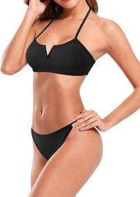 img 1 attached to SHEKINI Womens Bathing V Wired Swimsuits Women's Clothing via Swimsuits & Cover Ups