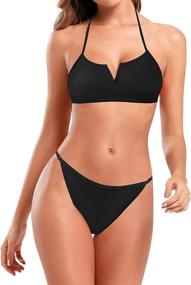 img 2 attached to SHEKINI Womens Bathing V Wired Swimsuits Women's Clothing via Swimsuits & Cover Ups