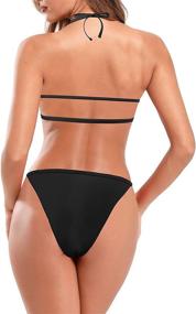 img 3 attached to SHEKINI Womens Bathing V Wired Swimsuits Women's Clothing via Swimsuits & Cover Ups