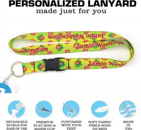 img 2 attached to Customized Geckos Premium Lanyard With Buckle And Flat Ring By Buttonsmith - Personalized With Your Name - Made In The USA For Optimal Security And Style