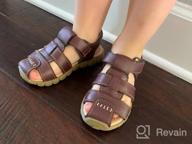 img 1 attached to 👟 Outdoor Leather Toddler Boys' Athlefit Sandals review by Chris Lapan