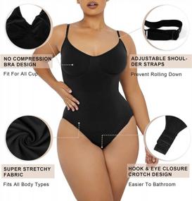 img 2 attached to Get The Perfect Figure With YIANNA Sculpting Bodysuit - Tummy Control And Seamless Shapewear For Women