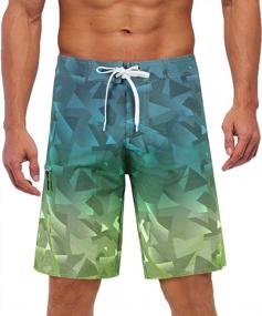 img 4 attached to Men'S Quick Dry Swim Trunks Long Board Shorts With Mesh Lining Beachwear For Yaluntalun