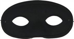 img 4 attached to Black Superhero Eyewear - Half Masks Masquerade Accessory For Adults And Kids, Perfect For Mysterious Costumes