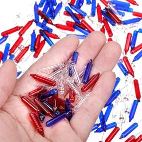 img 1 attached to 🎆 200 Count 4th of July Light Bulbs Replacement Set: Patriotic Independence Day American String Lights - Party Supplies & Christmas Decorations, 2.5V (Red, White, Blue)