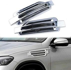 img 2 attached to MACHSWON Airflow Grille Chrome Bonnet