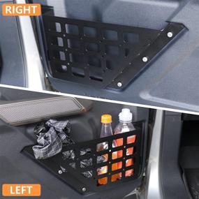 img 3 attached to RERPRO Ford Bronco 2021 2022 Front Door Storage Pockets Molle Panels - 2/4 Door Accessories Side Door Organizer Box Interior Expansion Accessory - High-Performance Carbon Steel 1 Pair Net