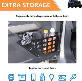 img 2 attached to RERPRO Ford Bronco 2021 2022 Front Door Storage Pockets Molle Panels - 2/4 Door Accessories Side Door Organizer Box Interior Expansion Accessory - High-Performance Carbon Steel 1 Pair Net