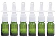 ✨ 6-pack 10ml glass nasal spray bottles - portable empty refillable fine mist sprayers atomizers for cosmetic makeup perfume storage - green vials logo