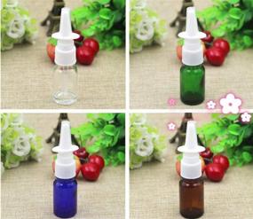 img 1 attached to ✨ 6-Pack 10ml Glass Nasal Spray Bottles - Portable Empty Refillable Fine Mist Sprayers Atomizers for Cosmetic Makeup Perfume Storage - Green Vials