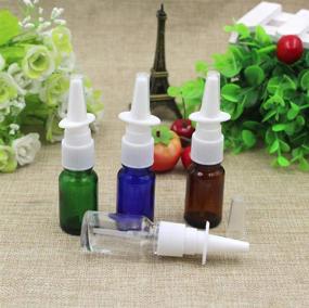 img 2 attached to ✨ 6-Pack 10ml Glass Nasal Spray Bottles - Portable Empty Refillable Fine Mist Sprayers Atomizers for Cosmetic Makeup Perfume Storage - Green Vials