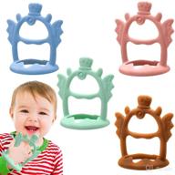 👶 teething toys for 0-6 months babies - 4 pack bpa-free teethers, silicone wrist soothing pacifiers for eco-friendly baby teething – suitable for babies 6-12 months logo