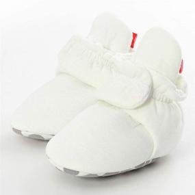 img 1 attached to 👶 Enhanced Grip Newborn Booties Slipper Birthday Boys' Shoes - Boots with Grippers