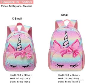 img 3 attached to 🦄 Cute Toddler Unicorn Backpack – Mini Travel Bag for Baby Girls (Rainbow-Unicorn, Small)