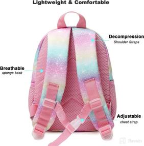 img 2 attached to 🦄 Cute Toddler Unicorn Backpack – Mini Travel Bag for Baby Girls (Rainbow-Unicorn, Small)