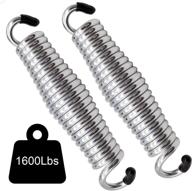 heavy-duty silver porch swing springs - pack of 2, with 1600lbs capacity for hammock chair, ceiling mount hanger logo