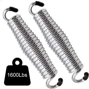 img 4 attached to Heavy-Duty Silver Porch Swing Springs - Pack Of 2, With 1600Lbs Capacity For Hammock Chair, Ceiling Mount Hanger