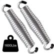 heavy-duty silver porch swing springs - pack of 2, with 1600lbs capacity for hammock chair, ceiling mount hanger logo